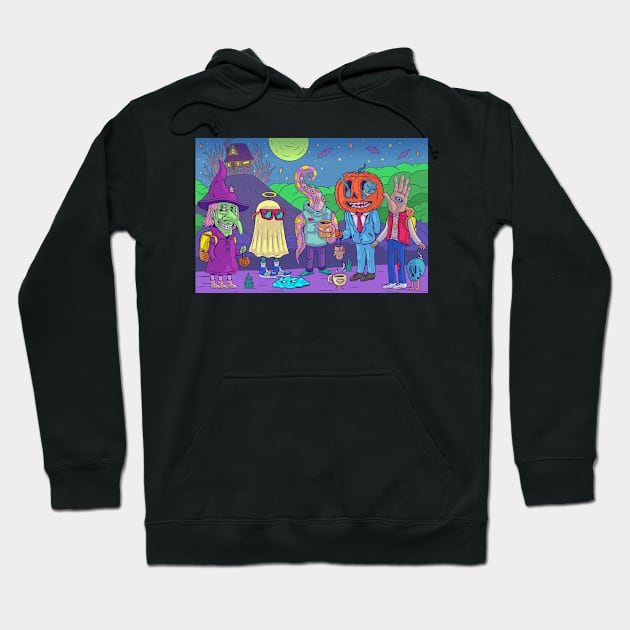 Halloween spooky creatures Hoodie by Mako Design 